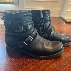 Frye black leather boot